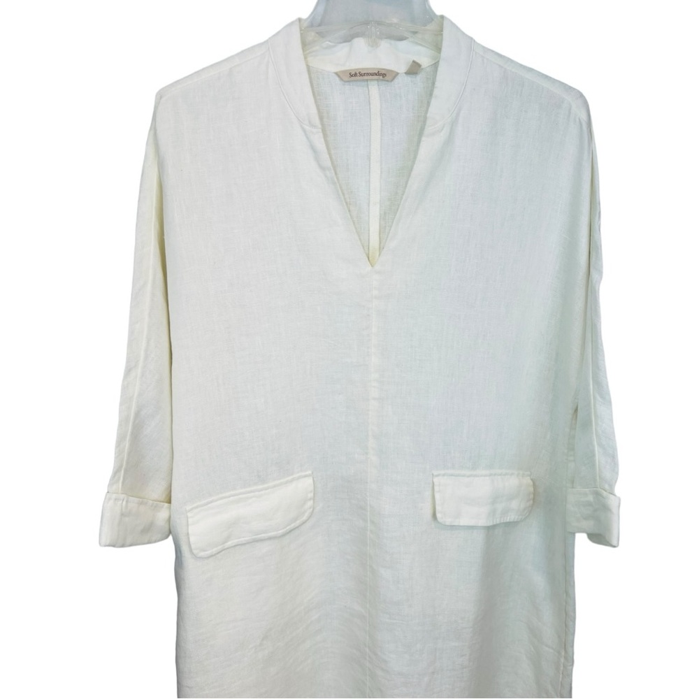 Soft Surroundings Linen V-Neck Maxi Dress - Picture 5 of 14